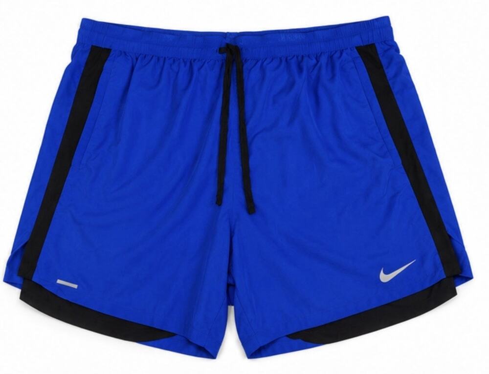 Nike Dri-FIT Youth XL Blue Running Shorts Athletic Lined Drawstring Active